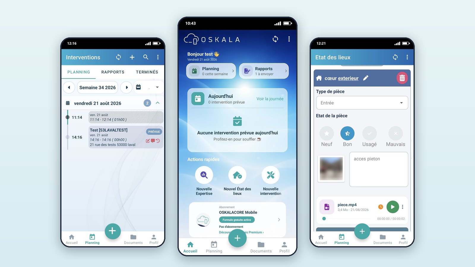 Oskala - Application mobile pour techniciens terrain